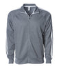 EXP70PTZ - Unisex Lightweight Poly-Tech Track Jacket - Gunmetal Heather / XS - CLOSE