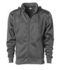 EXP80PTZ - Poly-Tech Zip Hooded Sweatshirt - Charcoal Solid / XS - CLOSE