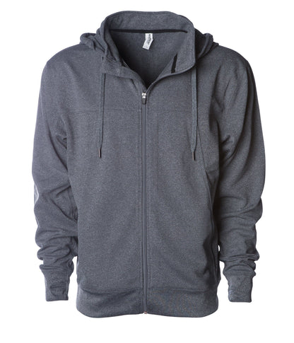 EXP80PTZ - Poly-Tech Zip Hooded Sweatshirt - Gunmetal / XS - CLOSE