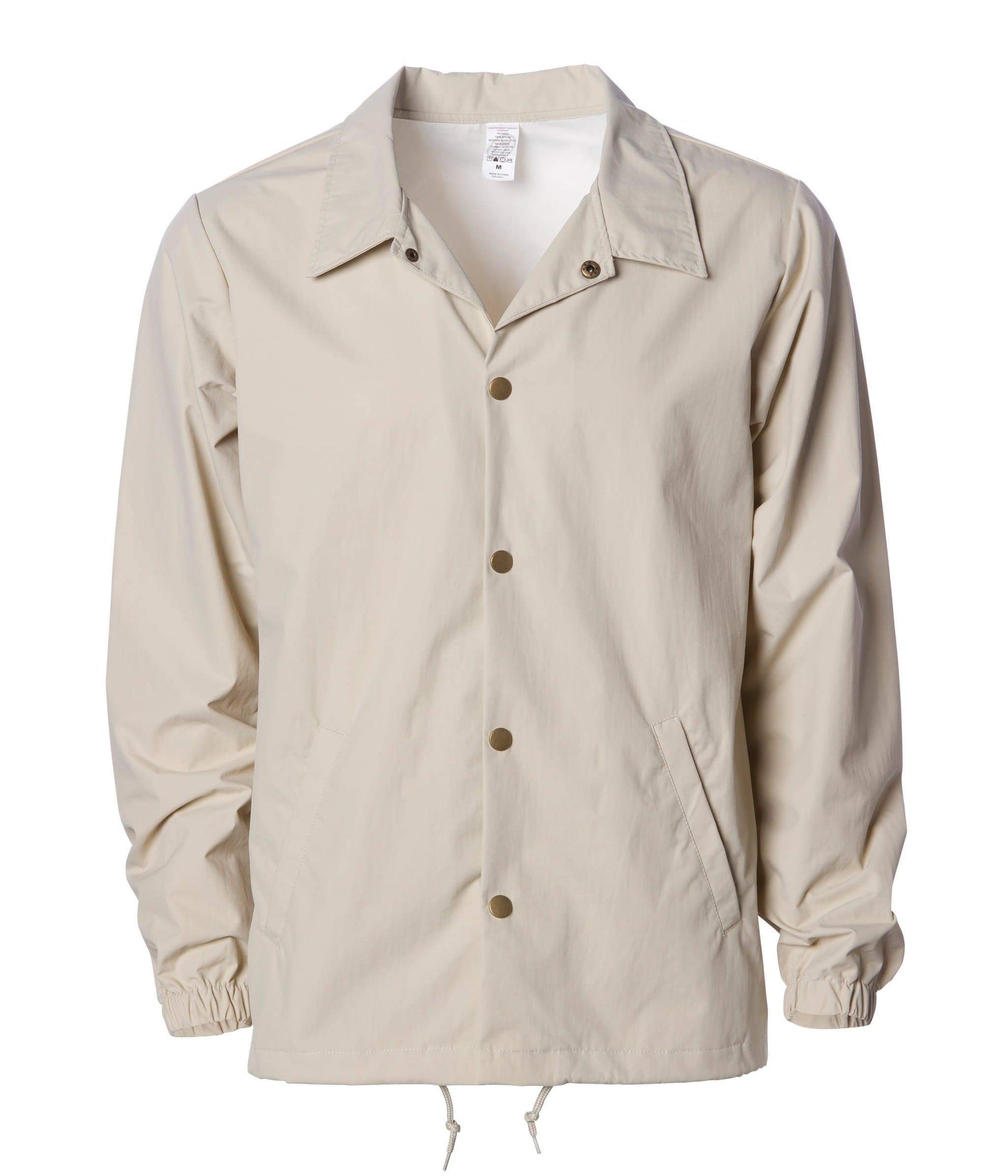 EXP99CNB - Water Resistant Coaches Jacket - Classic Khaki / XS - ZIPS