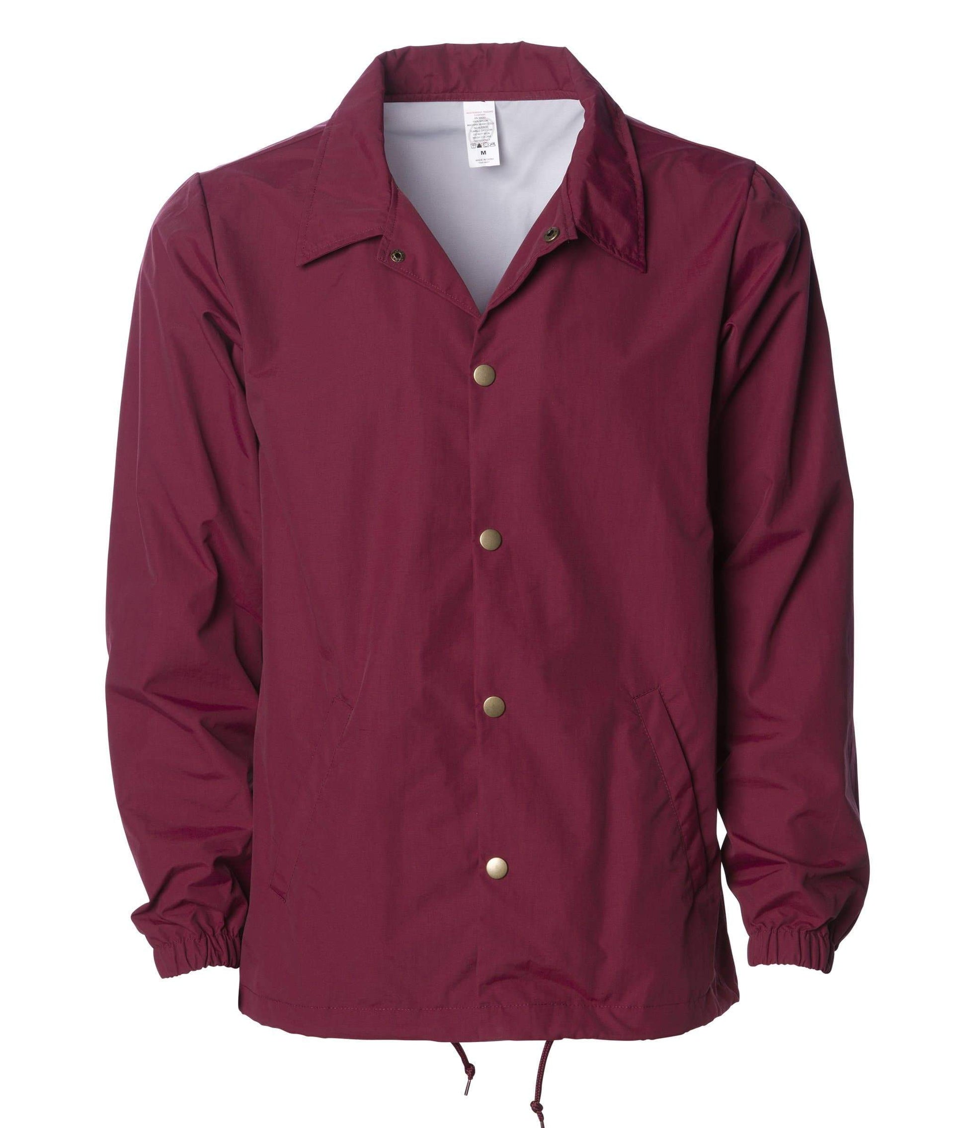 EXP99CNB - Water Resistant Coaches Jacket - Cardinal / XS - ZIPS