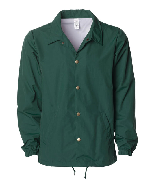 EXP99CNB - Water Resistant Coaches Jacket - Forest Green / XS - ZIPS