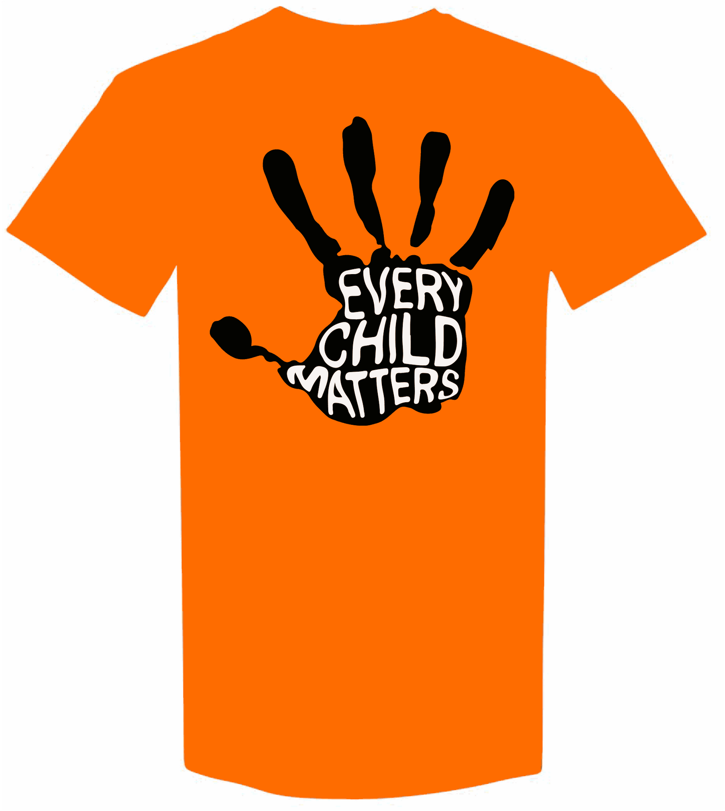 A Powerful Mark: "Every Child Matters" Handprint Orange Shirt