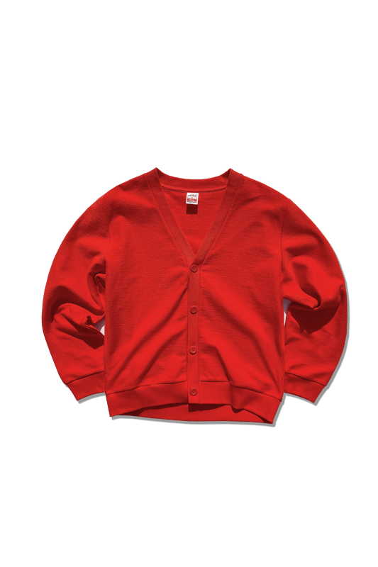 Exclusive Freshman Corduroy Cardigan - Blood Orange