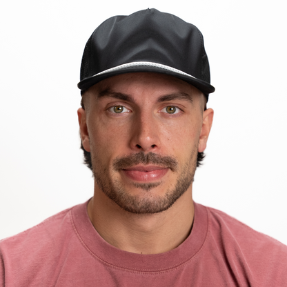 GNV-DT724FV - 5 Panels Droplets Mesh W/String Flat Bill - CAPS