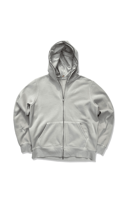 Exclusive Full Zip Body Bag Hoodie - White Concrete