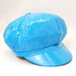 Newsboy Hat - PU Vinyl Multi-Coloured - Sky Blue / OSFA