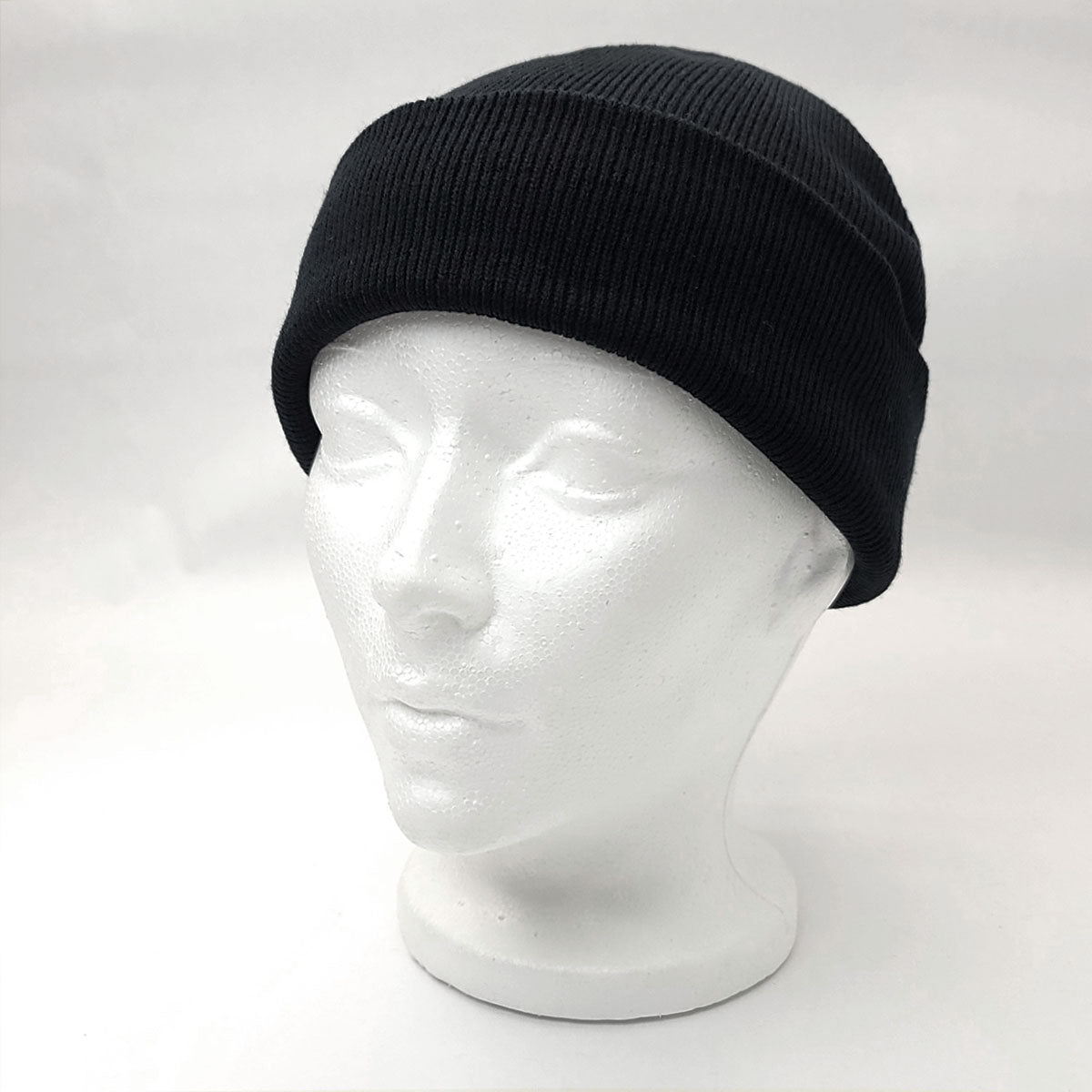 Fisherman Beanie - with Cuff Muli Colours - Black / OSFA - Fashion Knit