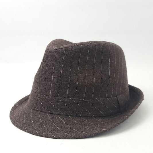 Fedora Hat - Pinstripe Khaki or Brown OS - OSFA