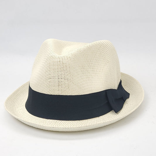 Fedora FD199 100% Straw - Black or White S/M & L/XL