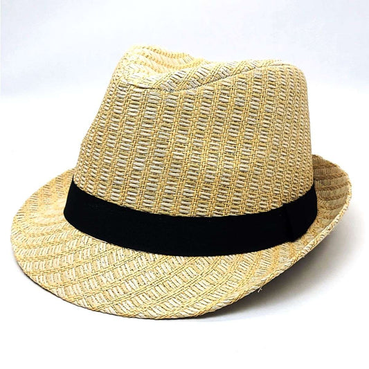 Fedora Hat FD140- 100% Straw Natural S/M & L/XL