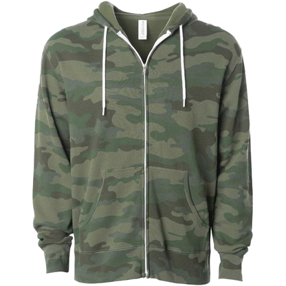 AFX90UNZ - Unisex Zip Hooded Sweatshirt - Forest Camo / XS - ZIPS
