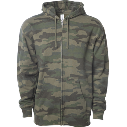 SS4500Z - Midweight Zip Hooded Sweatshirt - Forest Camo / XS - ZIPS