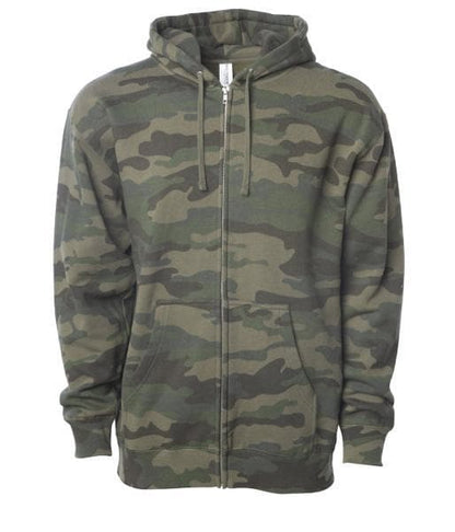 IND4000Z Men’s Heavyweight Zip Hooded Sweatshirt - Forest Camo / XS - ZIPS