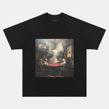 GAMBLING TABLE CAT T-SHIRT