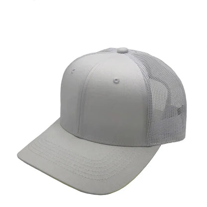 GNV-003M - Premium Pro Style 6 Panels Mesh Trucker Cap - White / One Size - CAPS