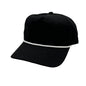 GNV-228GF - Golf Cap - Black With White String / One Size - CAPS