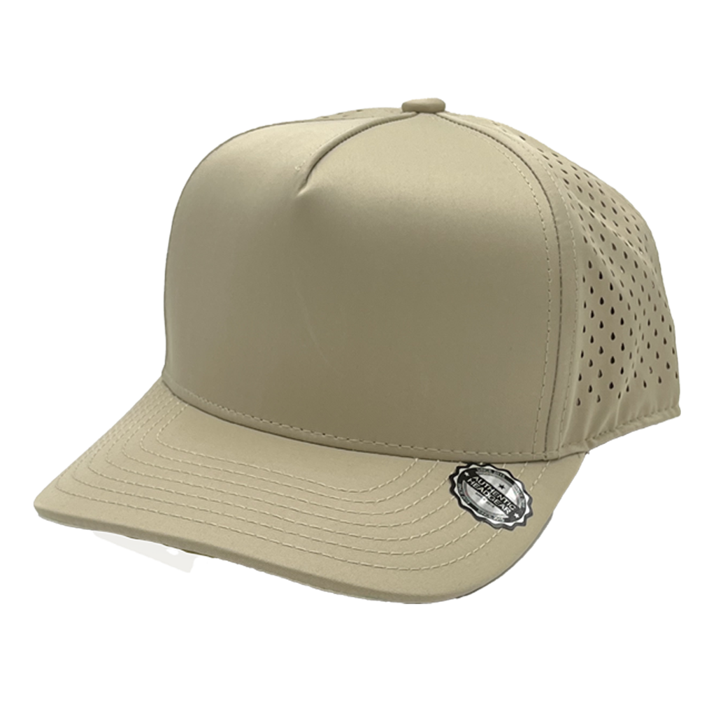 GNV-DT724 - 5 Panels Droplets Mesh Curved Bill - Khaki / One Size - CAPS