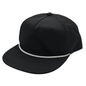 GNV-DT724FV - 5 Panels Droplets Mesh W/String Flat Bill - Black / One Size - CAPS