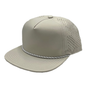 GNV-DT724FV - 5 Panels Droplets Mesh W/String Flat Bill - Stone / One Size - CAPS