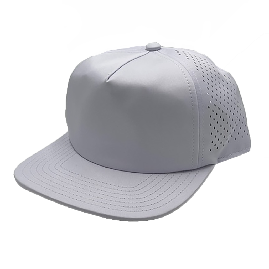 GNV-DT724FVN - 5 Panels Droplets Mesh Flat Bill - White / One Size - CAPS