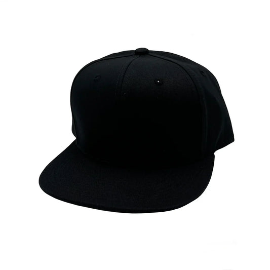 GNV-OTS001 - 6 Panels Flat Bill Snapback - Black / One Size - CAPS
