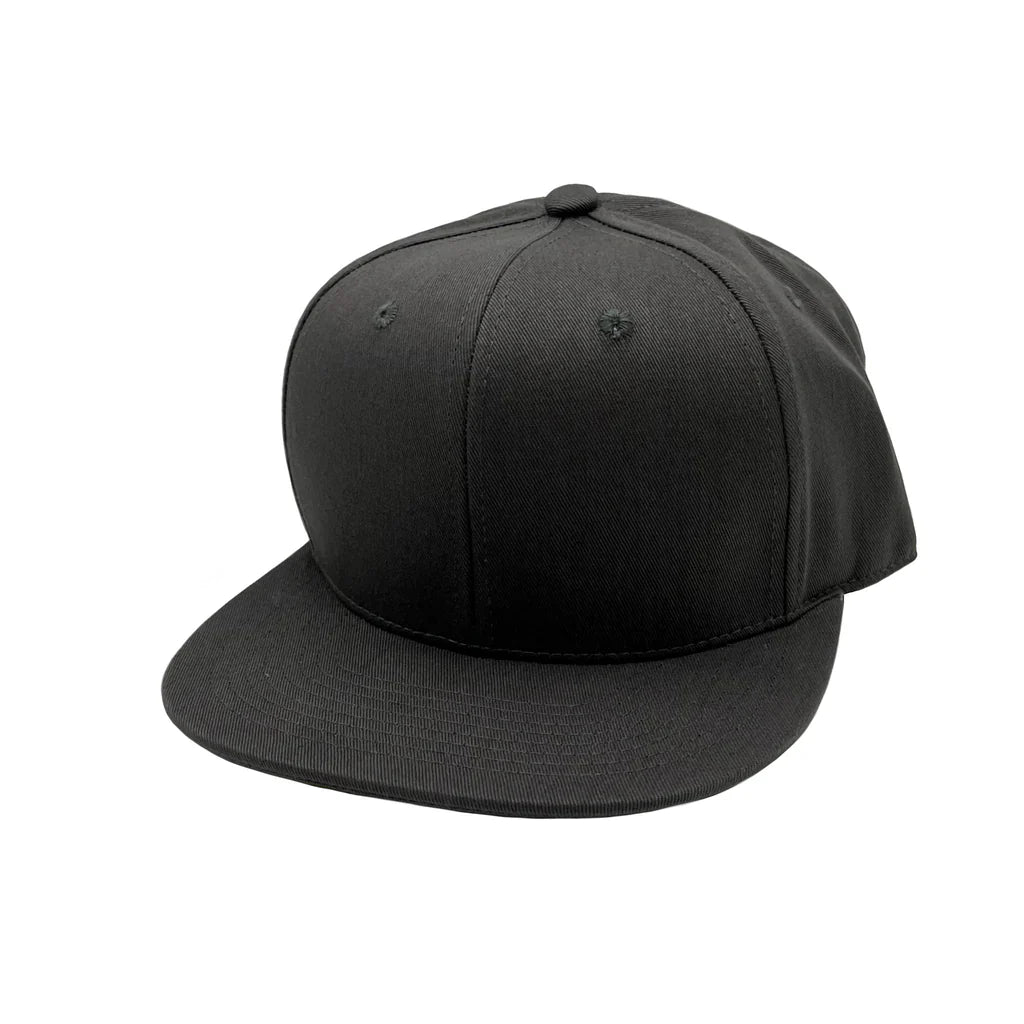 GNV-OTS001 - 6 Panels Flat Bill Snapback - Dark Grey / One Size - CAPS