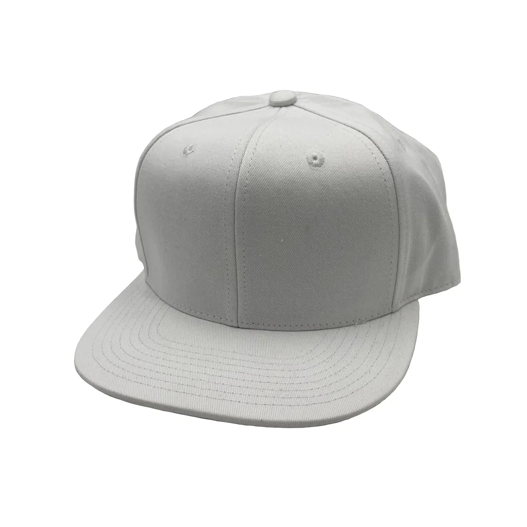GNV-OTS001 - 6 Panels Flat Bill Snapback - White / One Size - CAPS
