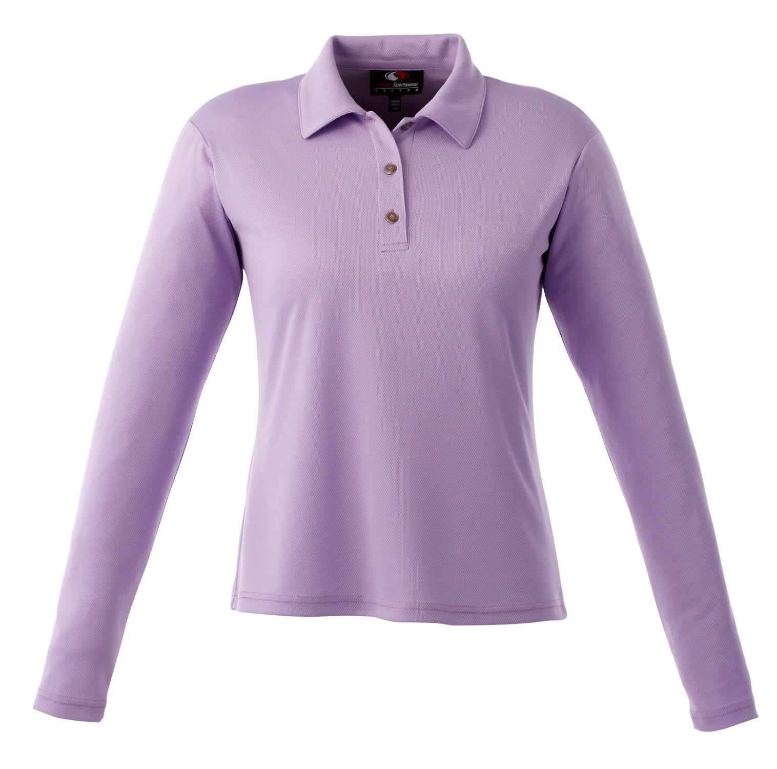 GS257 - Custom Long sleeve solid polo shirt with self collar (ladies’) - Polos