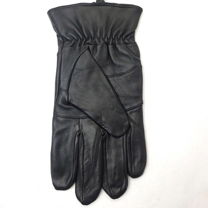 Men’s Leather Gloves with Zipper - GL2371 Genuine 4 Sizes