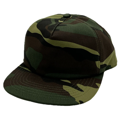 GNV-1040SB - 5 Panels Mid Profile Flat Bill - Green Camo / One Size - CAPS