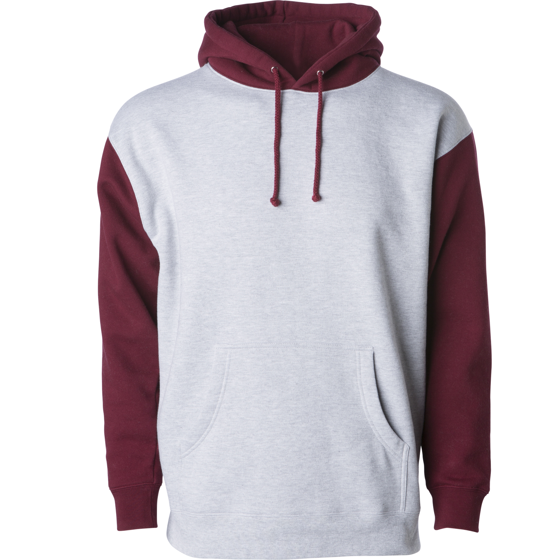 IND4000 - Men’s Heavyweight Pullover Hoodie - Grey Heather Currant Sleeve / XS - CLOSE