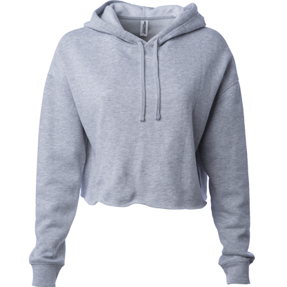 AFX64CRP - Women’s Lightweight Crop Hooded Pullover - Grey Heather / XS - HOODIES