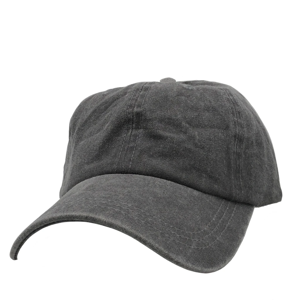 AS-1100 - Cotton Twill Premium Pigment Dyed Cap - Grey / One Size - CAPS