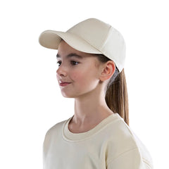 Beige cotton twill cap H8200Y Youth Snap Back Baseball Hat for Casual Wear