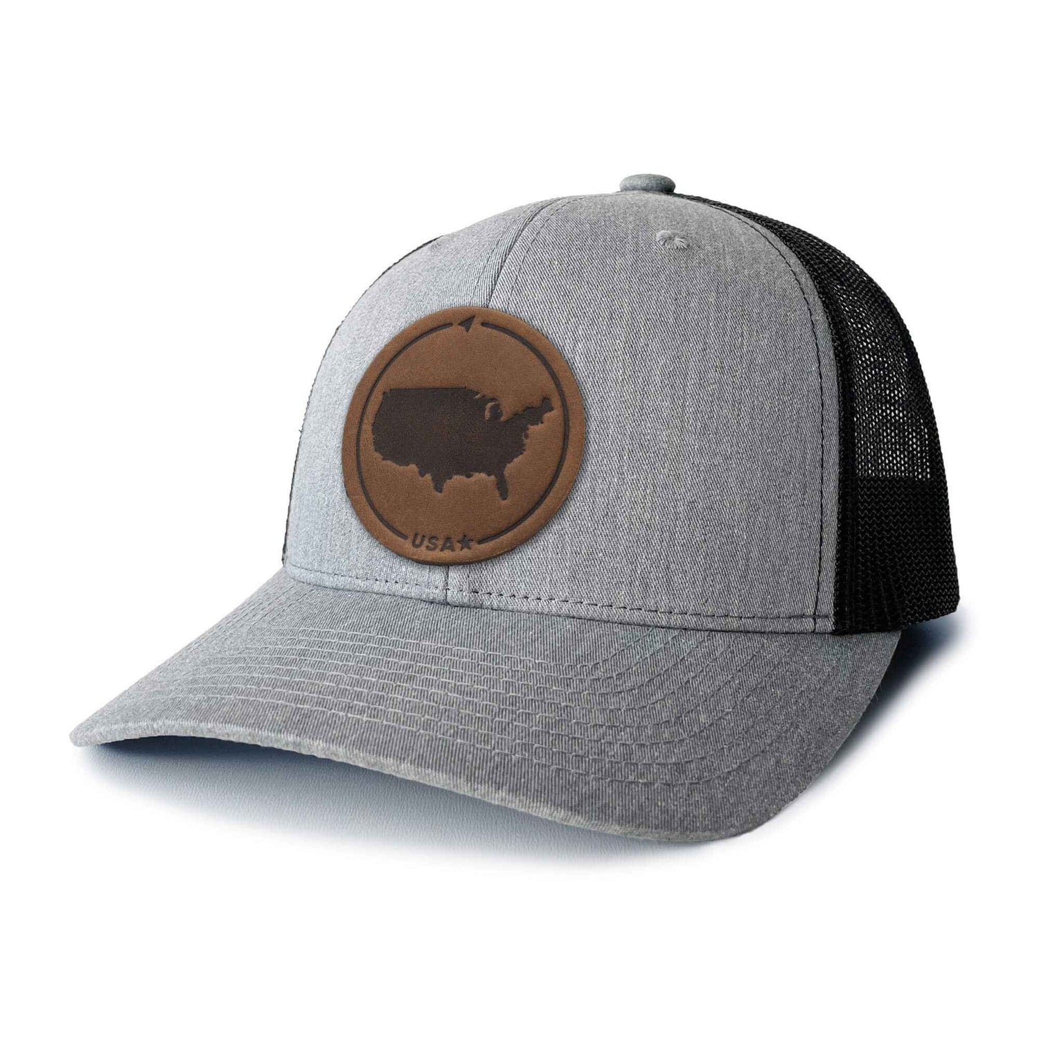 USA Leather Patch Hat