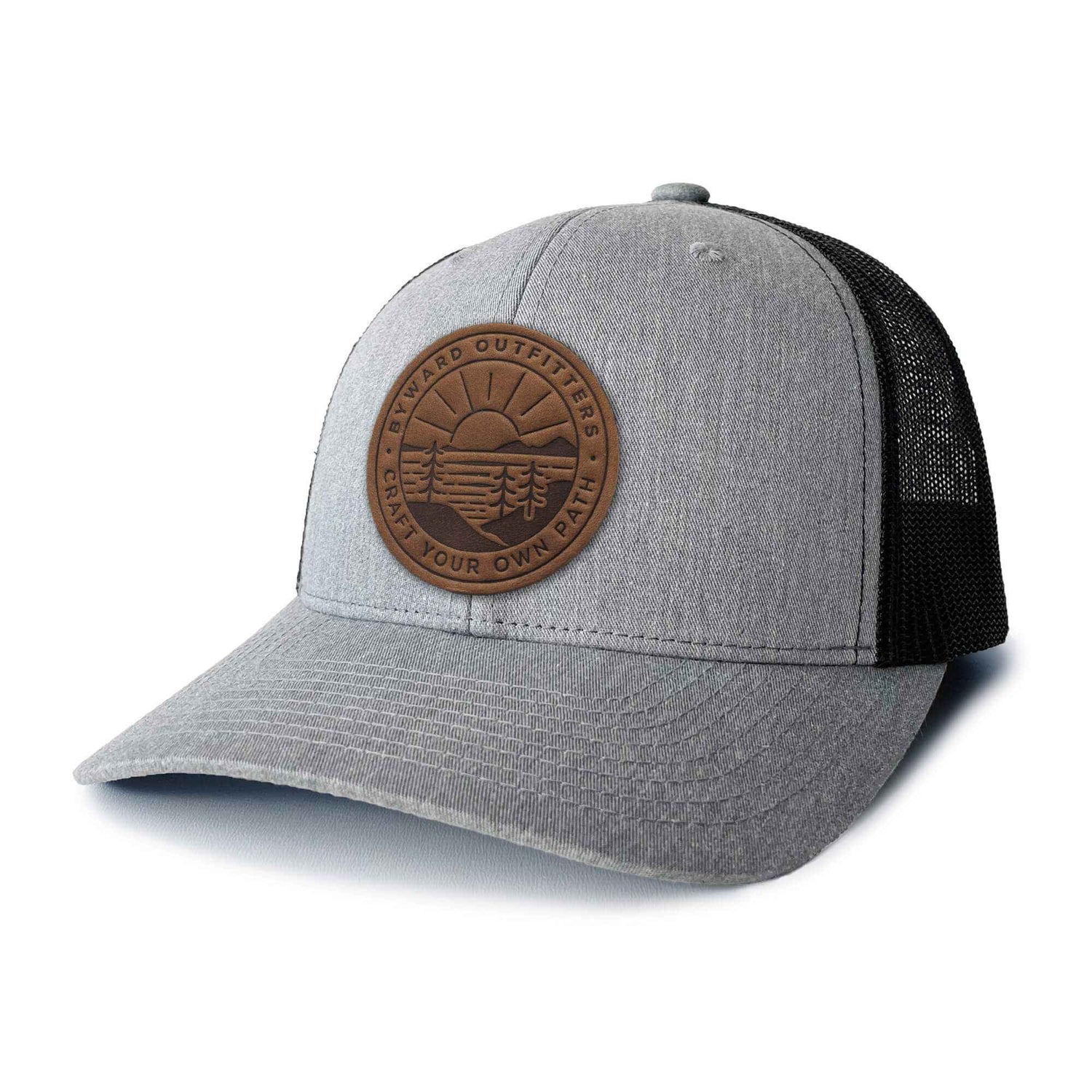 Scenic Sunrise Leather Patch Hat