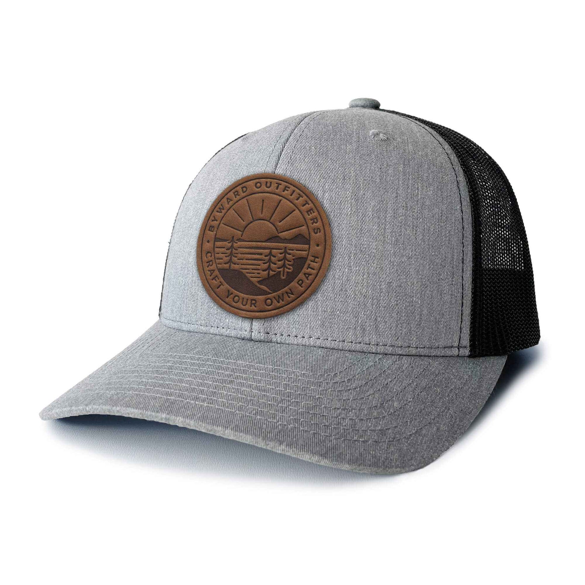 Scenic Sunrise Leather Patch Hat