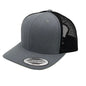 GNV-6606T - Premium Trucker Mesh Cap - Heather Grey Black / ONE SIZE - CAPS