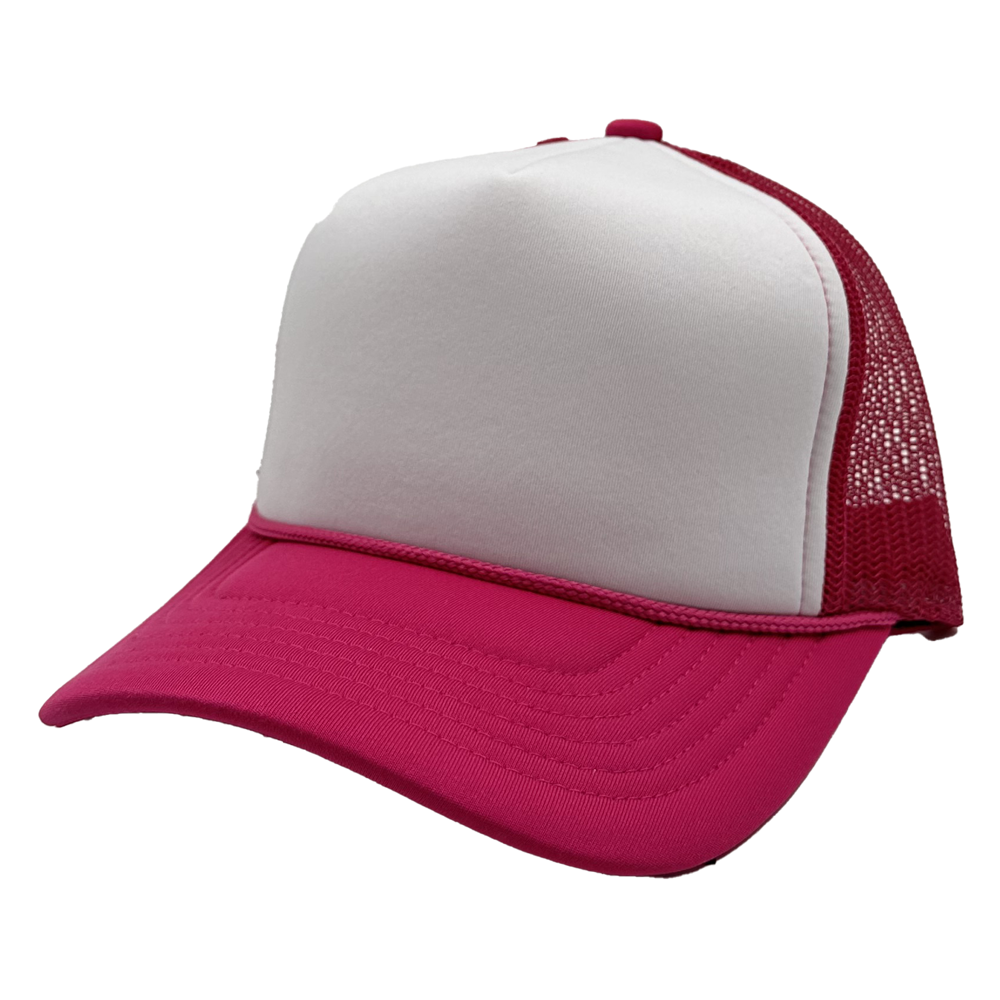 GNV-1222FT - Foam Trucker Cap - Hot Pink White / One Size - CAPS