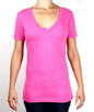 47272 - Women’s V Neck Tee - Hot Pink / S - CLOSE