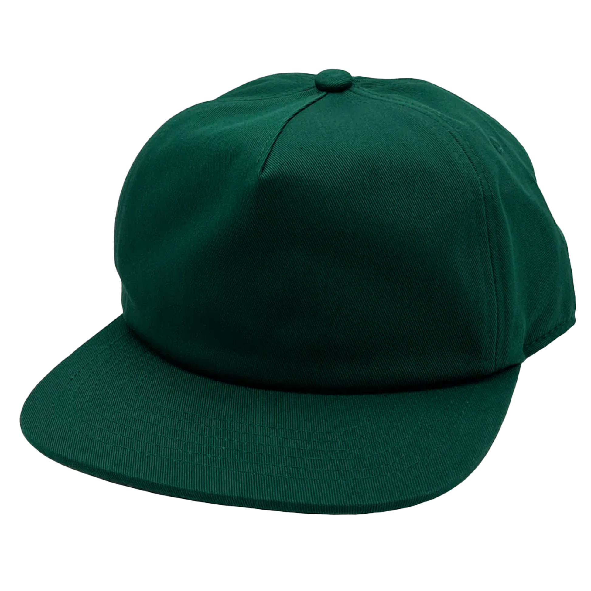 GNV-1040SB - 5 Panels Mid Profile Flat Bill - Hunter Green / One Size - CAPS