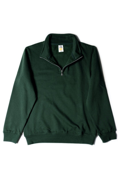 HERO-4020 Youth Quarter Zip Sweatshirt - Forest Green - YOUTH L - Quarter-Zip