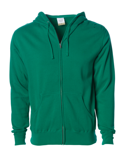 AFX4000Z - Lightweight Zip Hooded Sweatshirt - Kelly Green / S - CLOSE