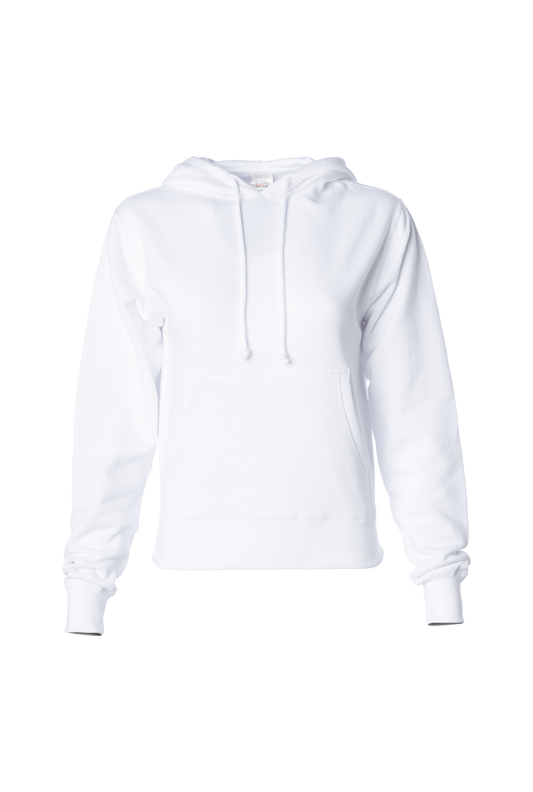 IND008 - Women’s Pullover Hooded Sweatshirt - White / XS - CLOSE