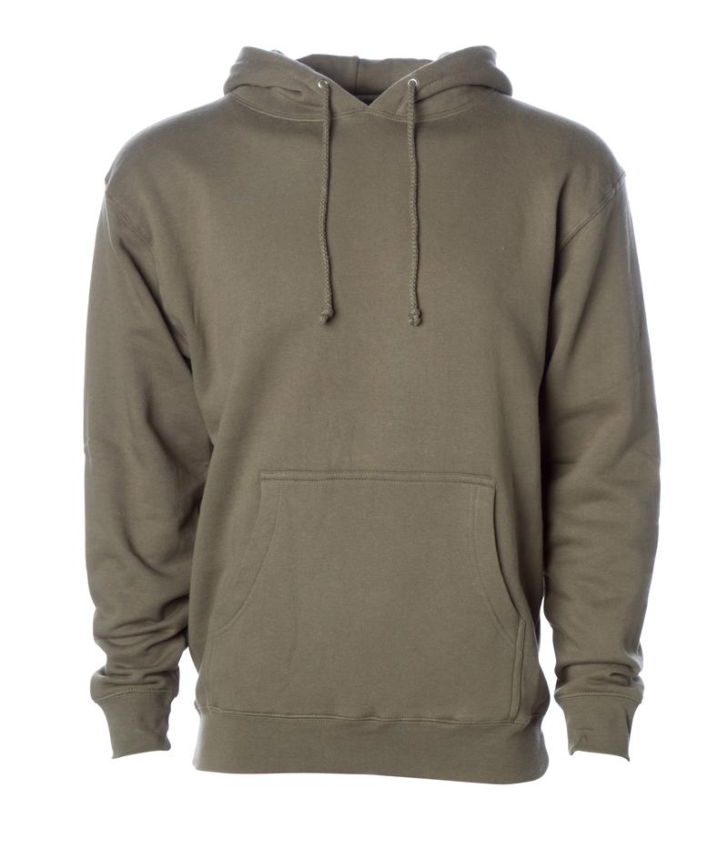 IND4000 - Men’s Heavyweight Hooded Pullover Sweatshirt - Army / XS - HOODIES