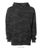 IND4000 - Men’s Heavyweight Hooded Pullover Sweatshirt - Black Camo / XS - HOODIES