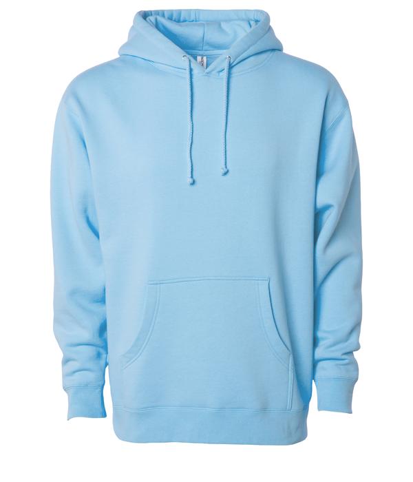 IND4000 - Men’s Heavyweight Hooded Pullover Sweatshirt - Blue Aqua / XS - HOODIES