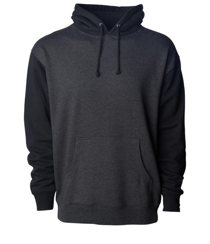 IND4000 - Men’s Heavyweight Hooded Pullover Sweatshirt - Charcoal Heather Black / XS - HOODIES