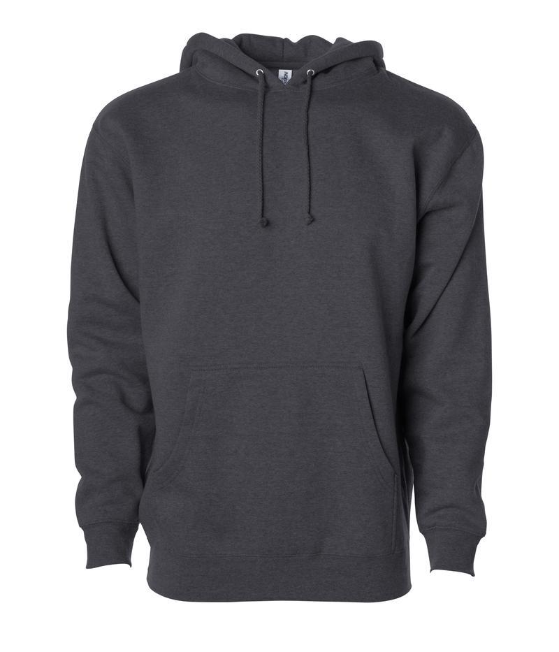 IND4000 - Men’s Heavyweight Hooded Pullover Sweatshirt - Charcoal Heather / XS - HOODIES